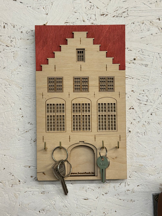 Trapgevelhuis sleutelhanger