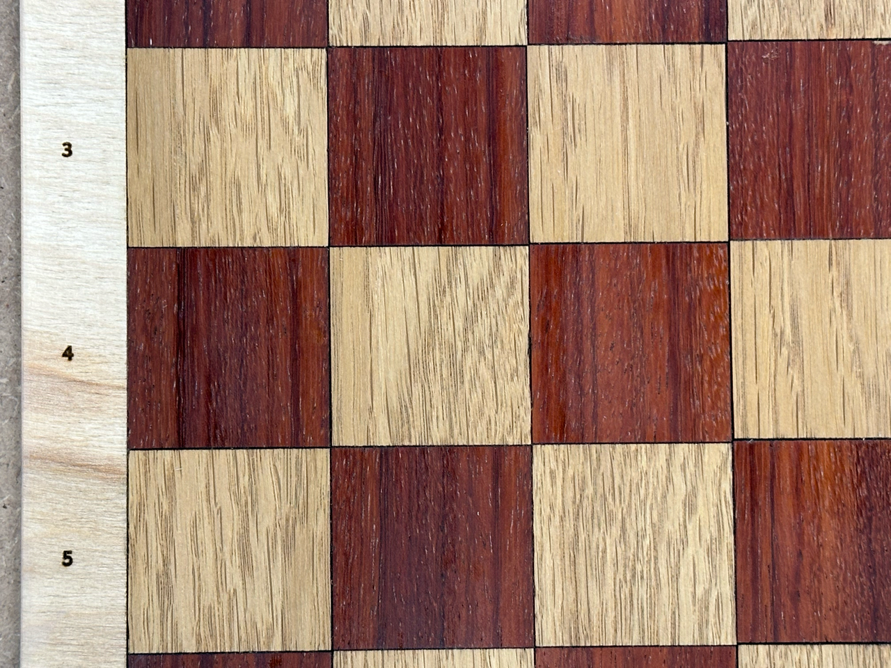 Houten schaakbord